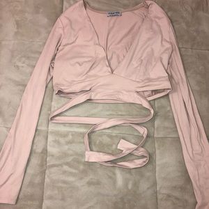Fashion Nova tie around Crop Top